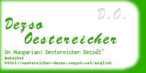 dezso oestereicher business card